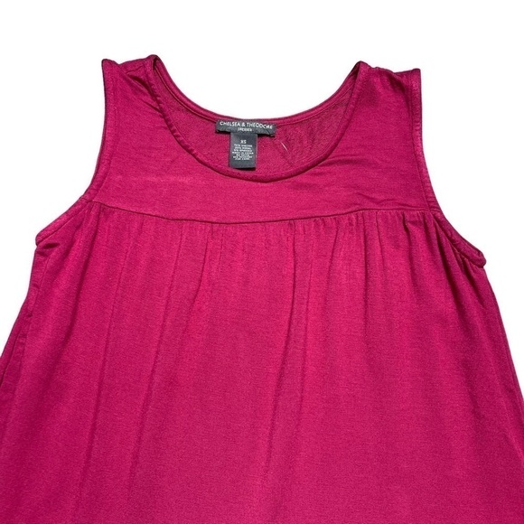 Chelsea & Theodore Magenta Sleeveless Casual Dress XS - Picture 2 of 7